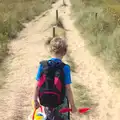 Fred on the path from the beach, A Trip to Waxham Sands,  Horsey, Norfolk - 27th August 2016