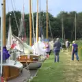 Boats on the river at Horsey windpump, A Trip to Waxham Sands,  Horsey, Norfolk - 27th August 2016