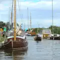 Nice olds boats on the river, A Trip to Waxham Sands,  Horsey, Norfolk - 27th August 2016