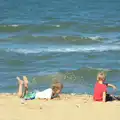 Fred kicks sand around, A Trip to Waxham Sands,  Horsey, Norfolk - 27th August 2016