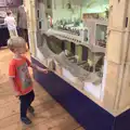 Harry looks at a model of the castle, Swordfights at Norwich Castle, Norwich, Norfolk - 31st August 2016