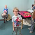 Fred and a sword, Swordfights at Norwich Castle, Norwich, Norfolk - 31st August 2016