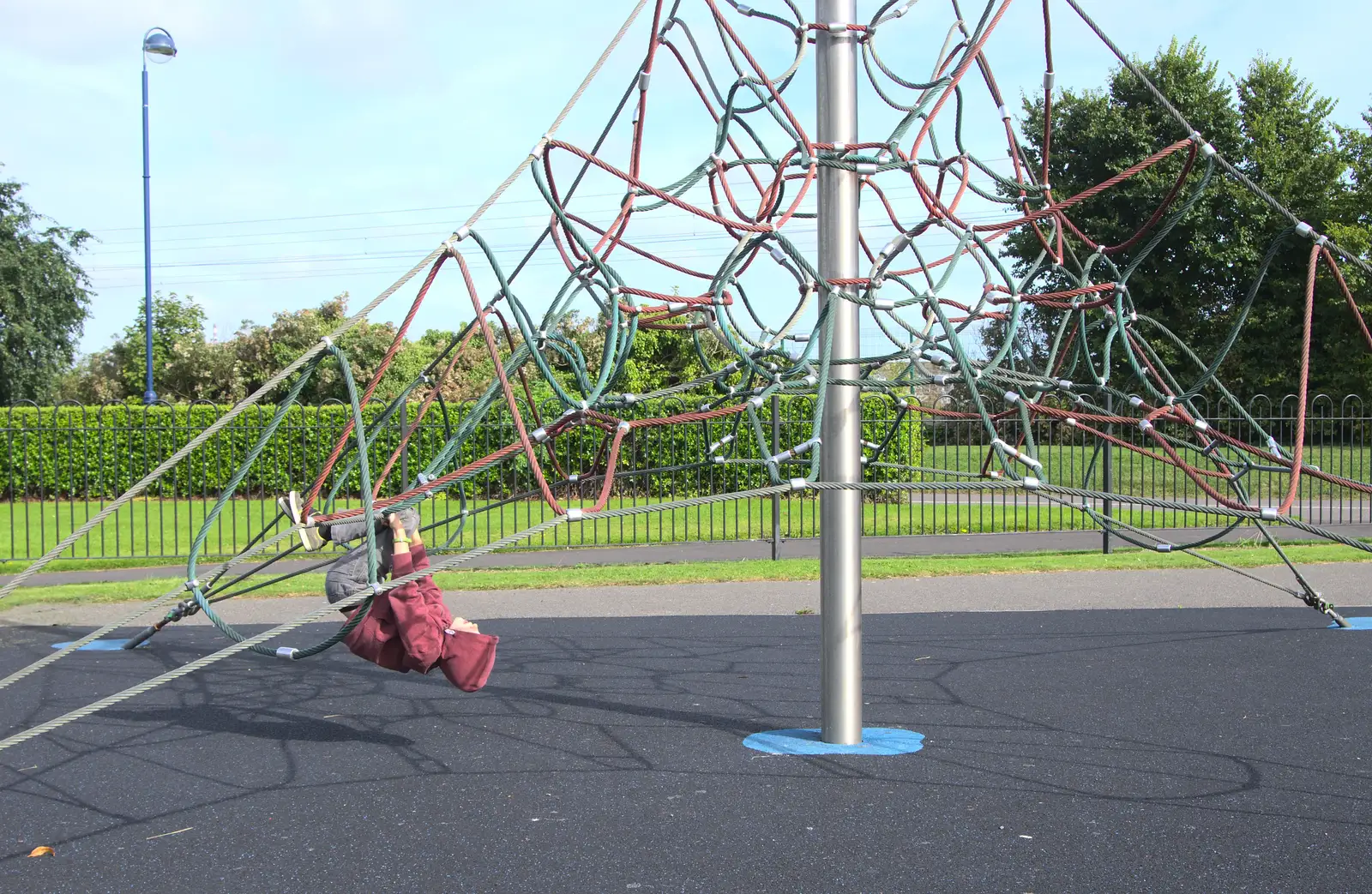 Fred on the rope pyramid, from Sion Hill and Blackrock for the Day, Dublin, Ireland - 17th September 2016