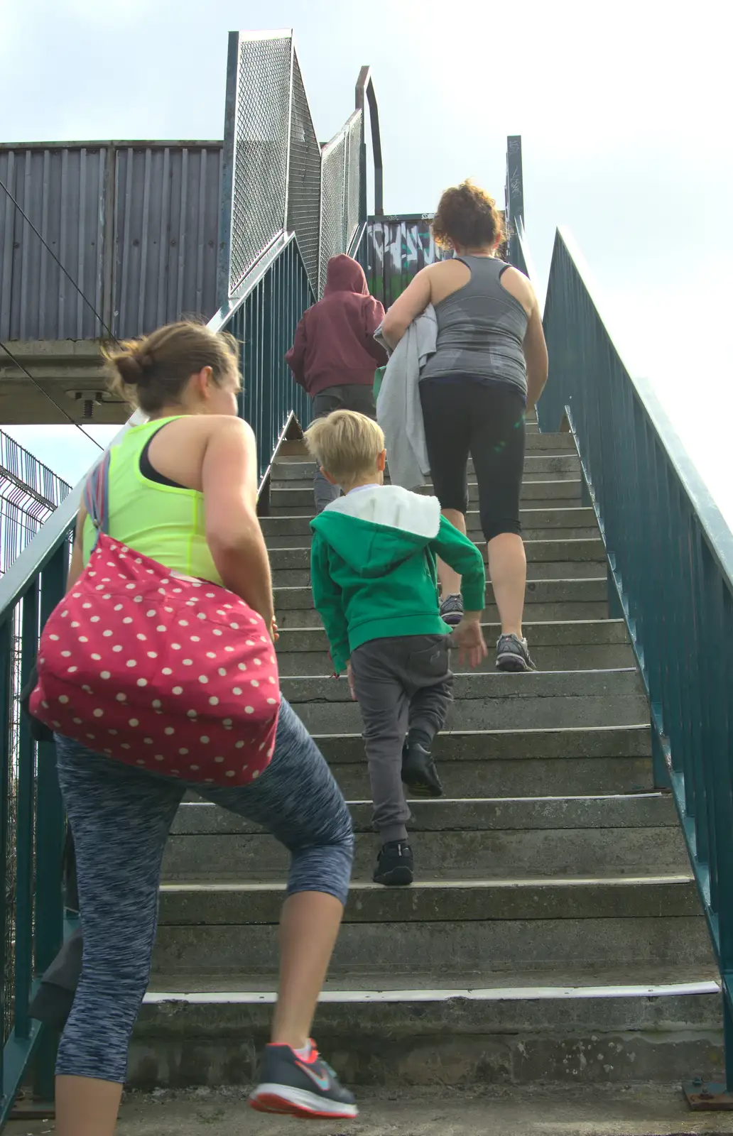 Heading over the DART railway to the sea, from Sion Hill and Blackrock for the Day, Dublin, Ireland - 17th September 2016