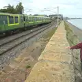 Fred waves to a passing DART train, Sion Hill and Blackrock for the Day, Dublin, Ireland - 17th September 2016