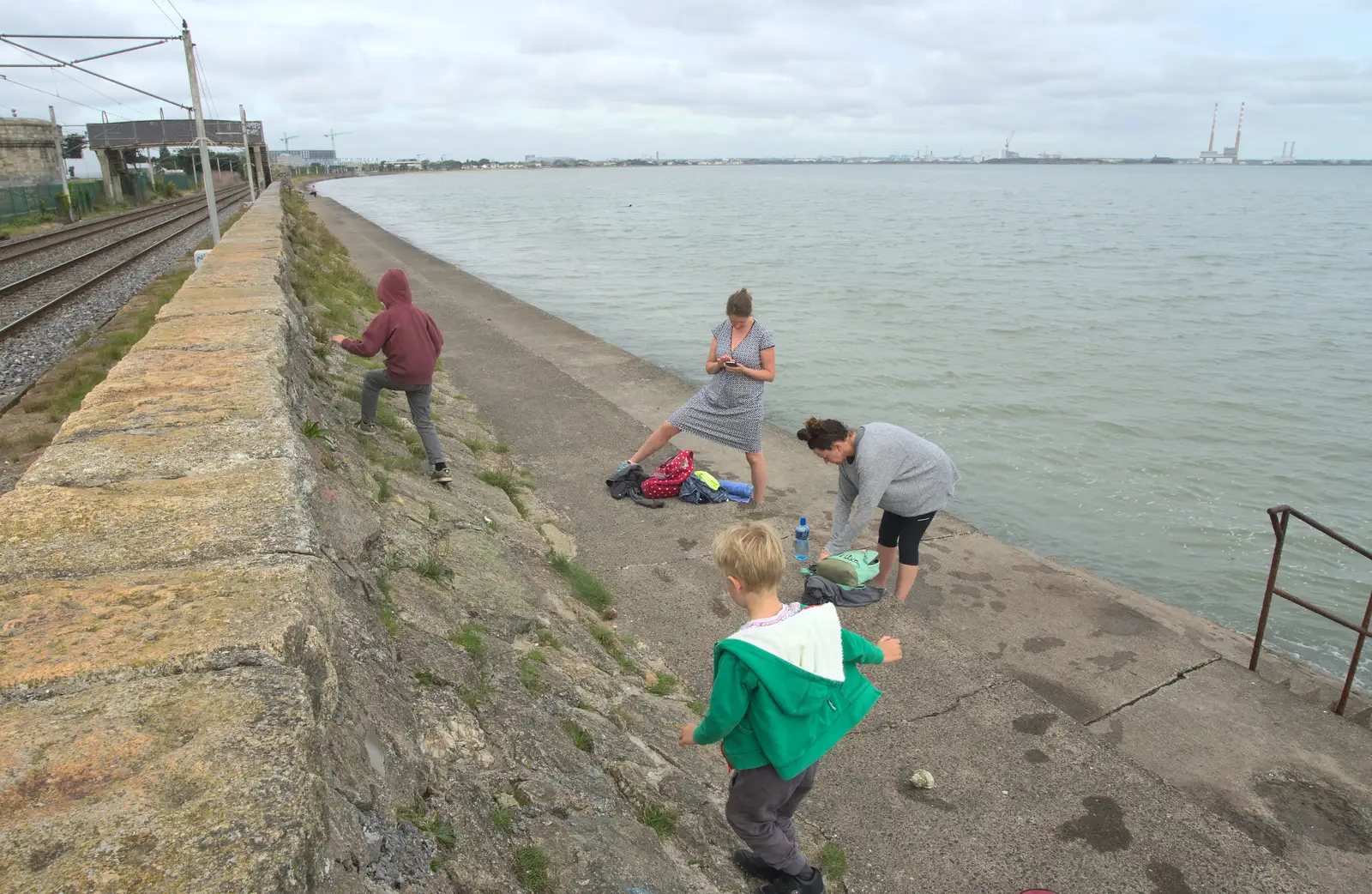 Hanging around by the sea wall, from Sion Hill and Blackrock for the Day, Dublin, Ireland - 17th September 2016