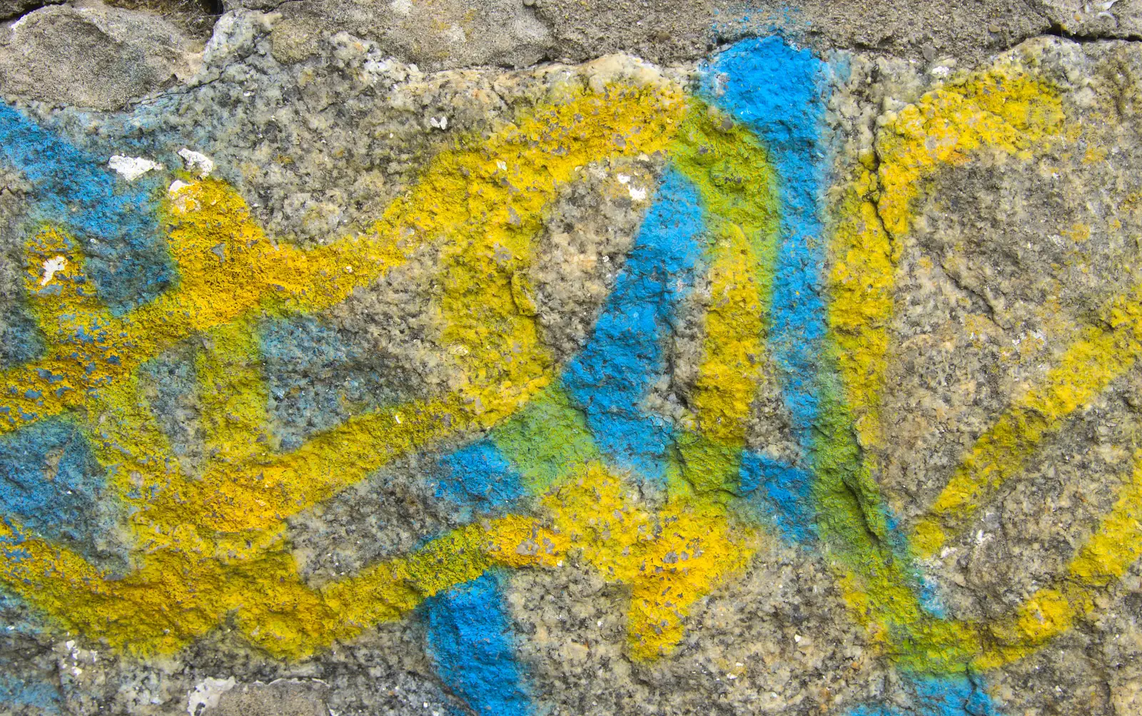 Spray paint graffiti on rock, from Sion Hill and Blackrock for the Day, Dublin, Ireland - 17th September 2016