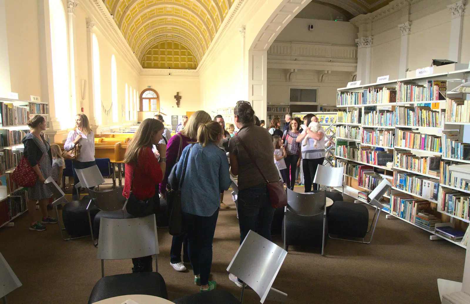 Old yearbooks are searched for familiar faces, from Sion Hill and Blackrock for the Day, Dublin, Ireland - 17th September 2016