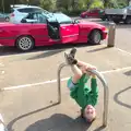 Fred's upside down in the car park, Fred's Birthday Bicycle at Madgett's, Diss, Norfolk - 23rd September 2016