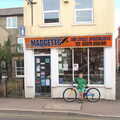 Fred's with his new bike outside Madgett's, Fred's Birthday Bicycle at Madgett's, Diss, Norfolk - 23rd September 2016