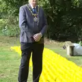 The Mayor of Eye poses for a photo, The Eye Scouts Duck Race, The Pennings, Eye, Suffolk - 24th September 2016