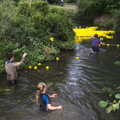 The Eye Scouts Duck Race, The Pennings, Eye, Suffolk - 24th September 2016, Some stragglers are lobbed up the river