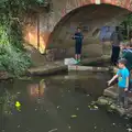 The winning duck reaches the finish line, The Eye Scouts Duck Race, The Pennings, Eye, Suffolk - 24th September 2016