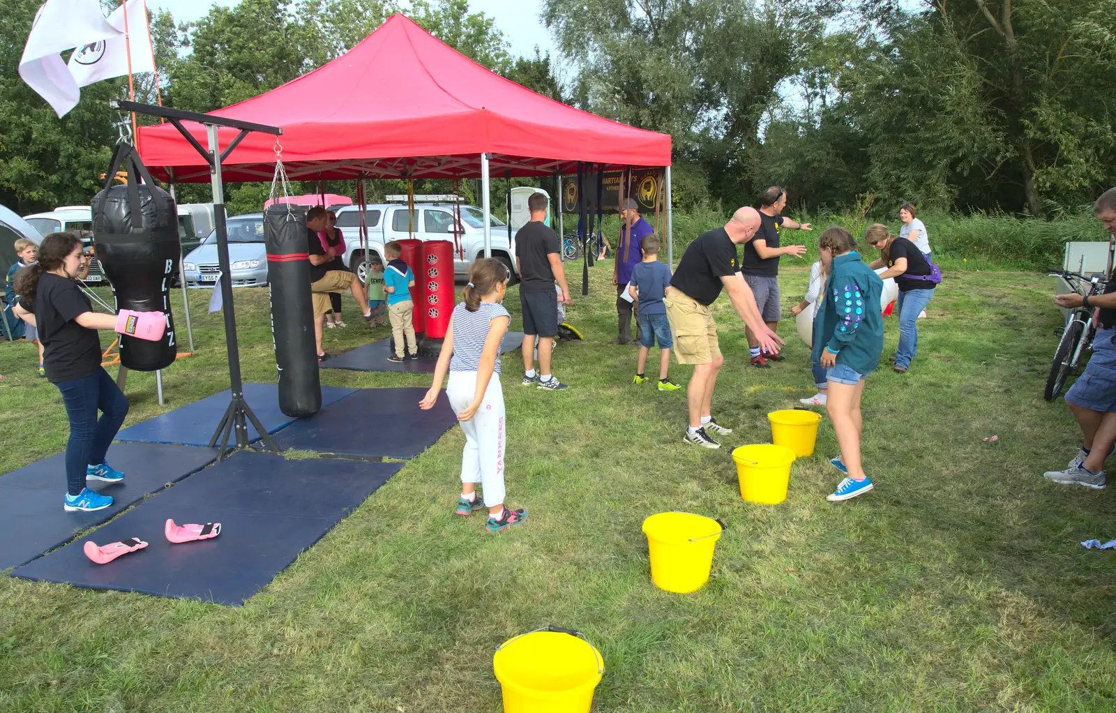 The Eye Karate tent, from The Eye Scouts Duck Race, The Pennings, Eye, Suffolk - 24th September 2016