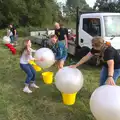 A ball game occurs on the Eye Karate stall, The Eye Scouts Duck Race, The Pennings, Eye, Suffolk - 24th September 2016