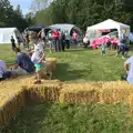 Fred runs around on the bales, The Eye Scouts Duck Race, The Pennings, Eye, Suffolk - 24th September 2016