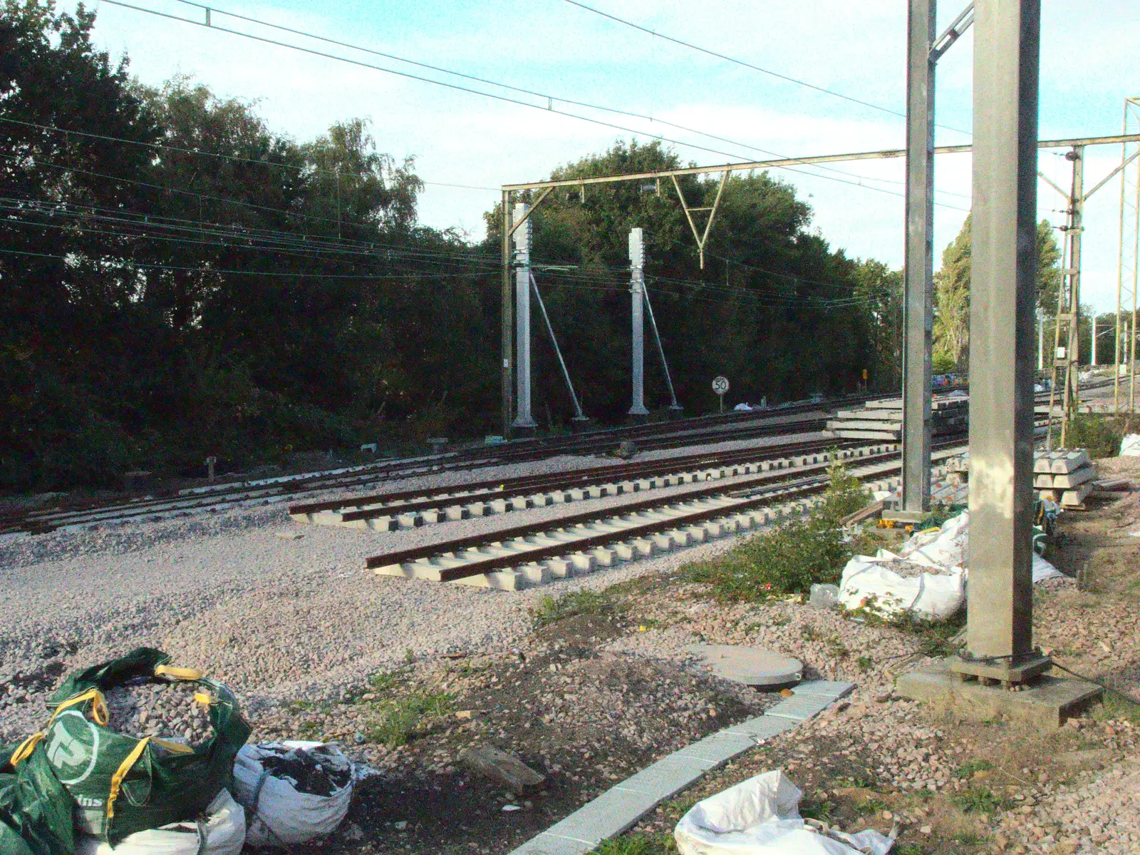 New tracks and overheads at Shenfield, from An October Miscellany, Suffolk - 8th October 2016