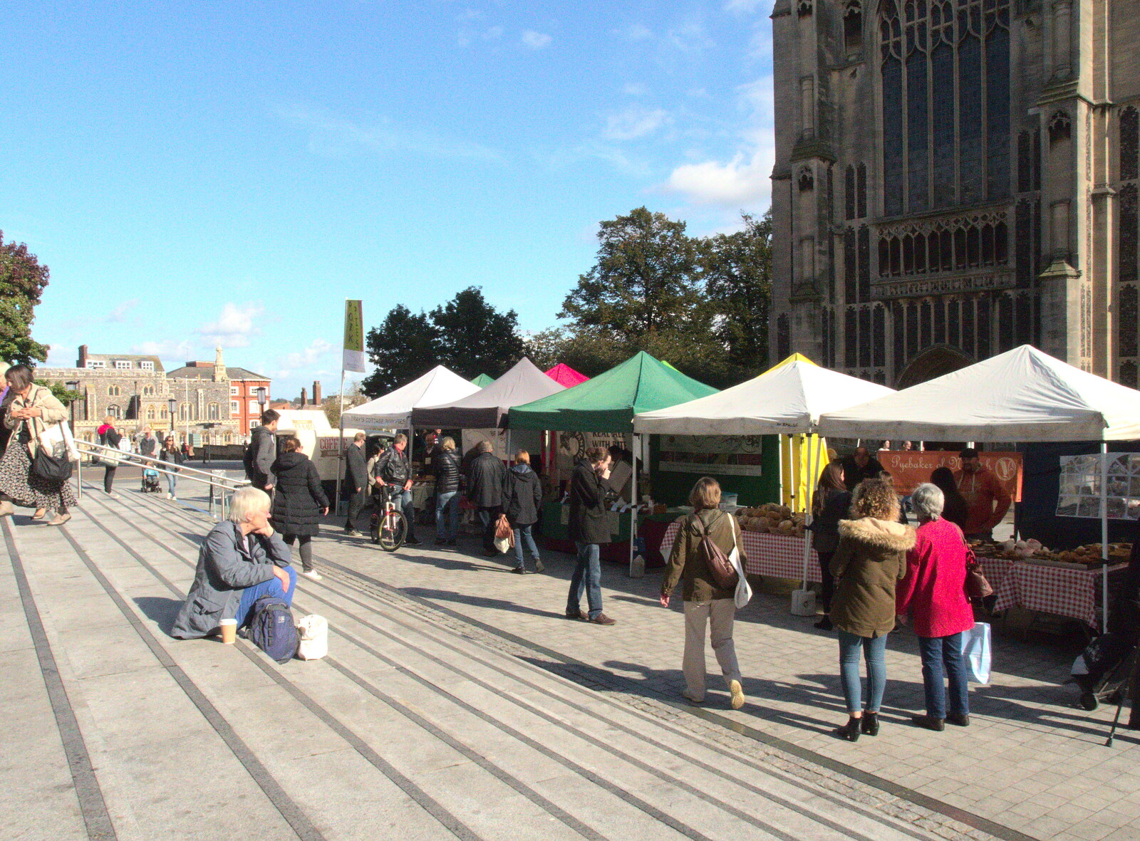 A market outside the Forum in Norwich from An October Miscellany, Suffolk - 8th October 2016