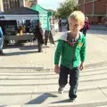 Harry walks up the steps outside the Forum, An October Miscellany, Suffolk - 8th October 2016