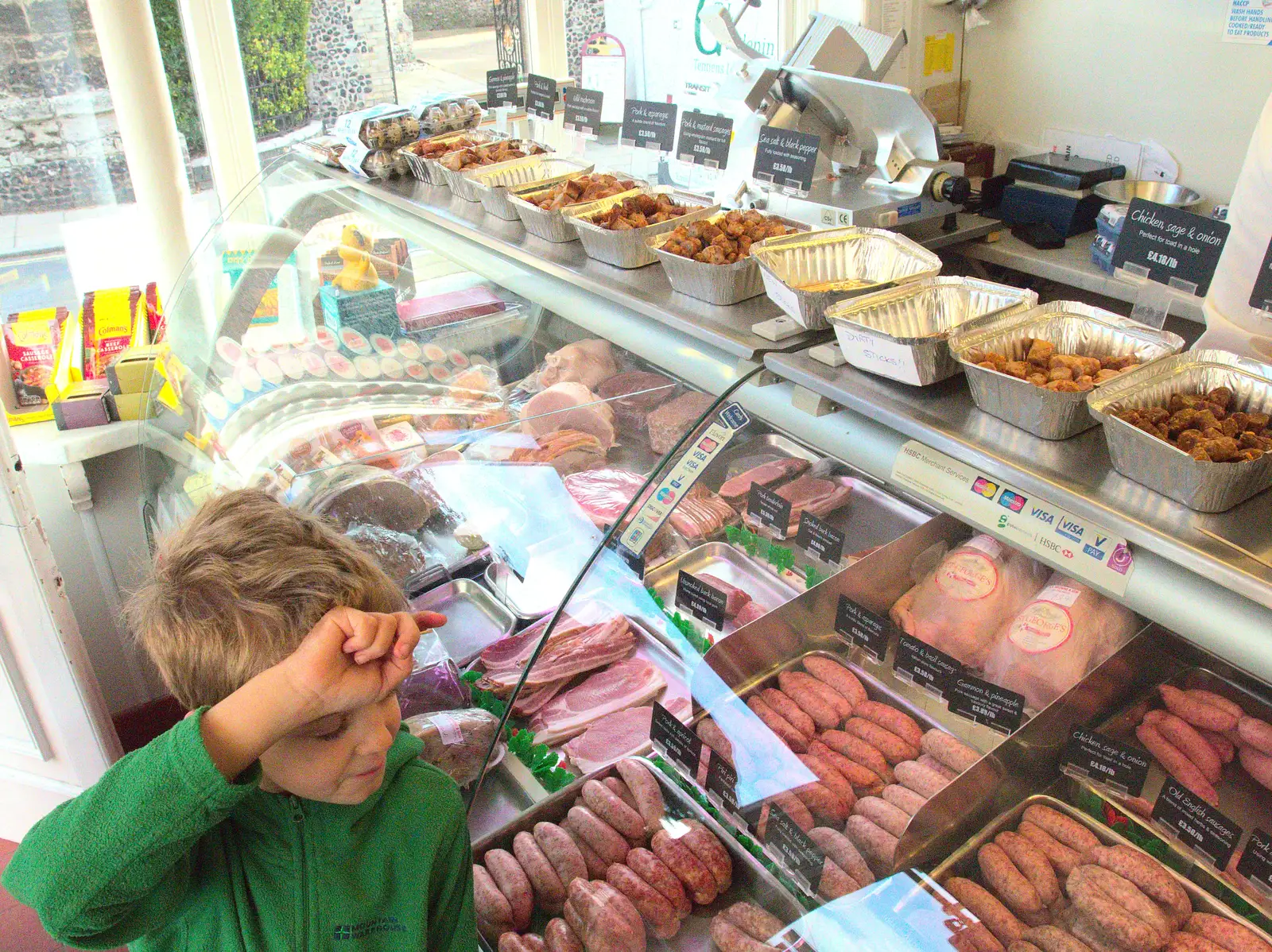 It's a mini sausage festival in Browne's of Diss, from An October Miscellany, Suffolk - 8th October 2016