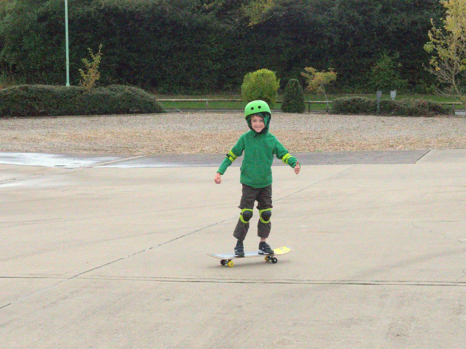 Fred on a skateboard, from An October Miscellany, Suffolk - 8th October 2016