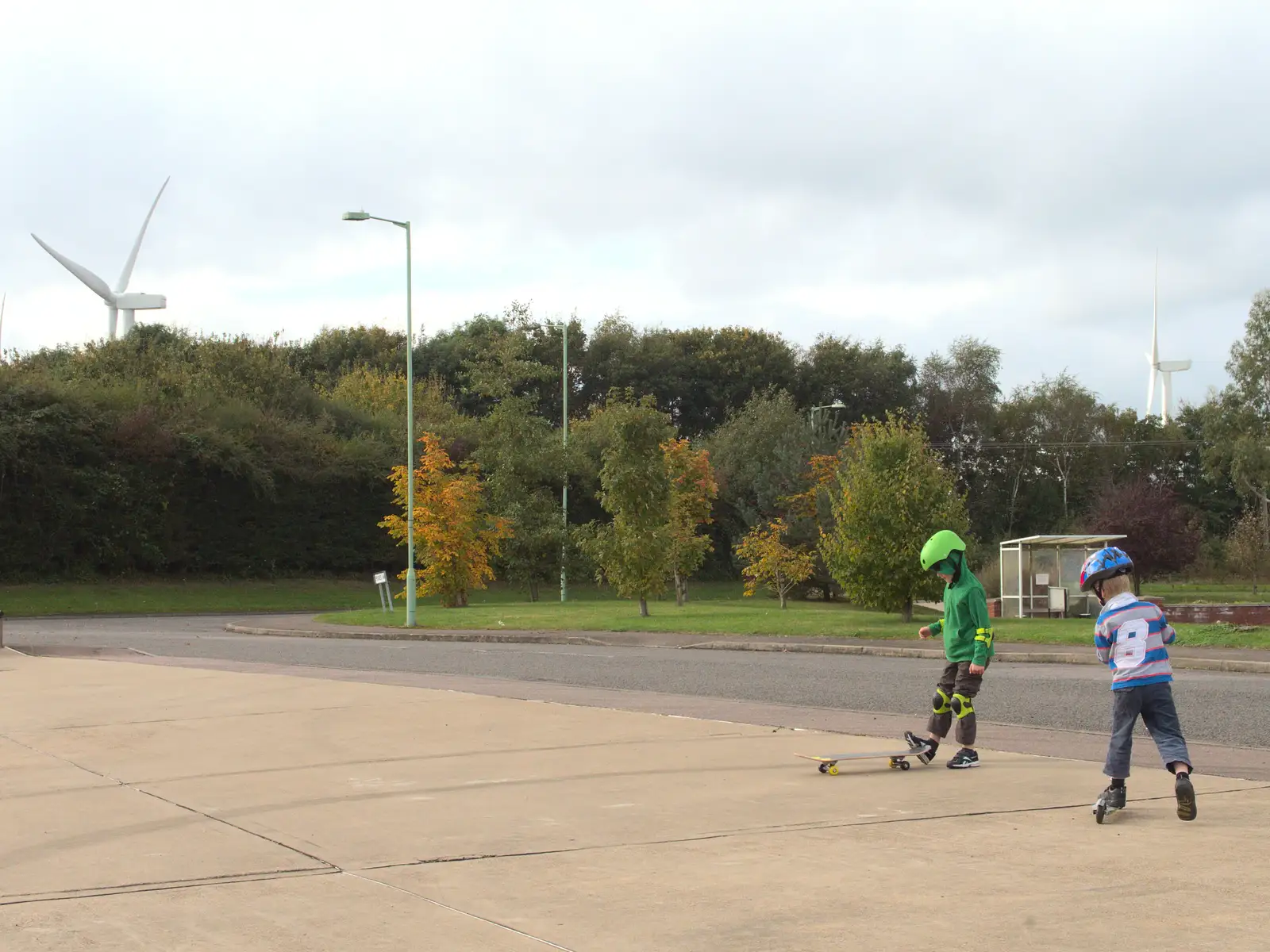 The boys on Progress Way industrial estate, from An October Miscellany, Suffolk - 8th October 2016