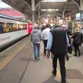 On the platform at Norwich Station, The Norwich Beer Festival, St. Andrew's Hall, Norwich, Norfolk - 26th October 2016