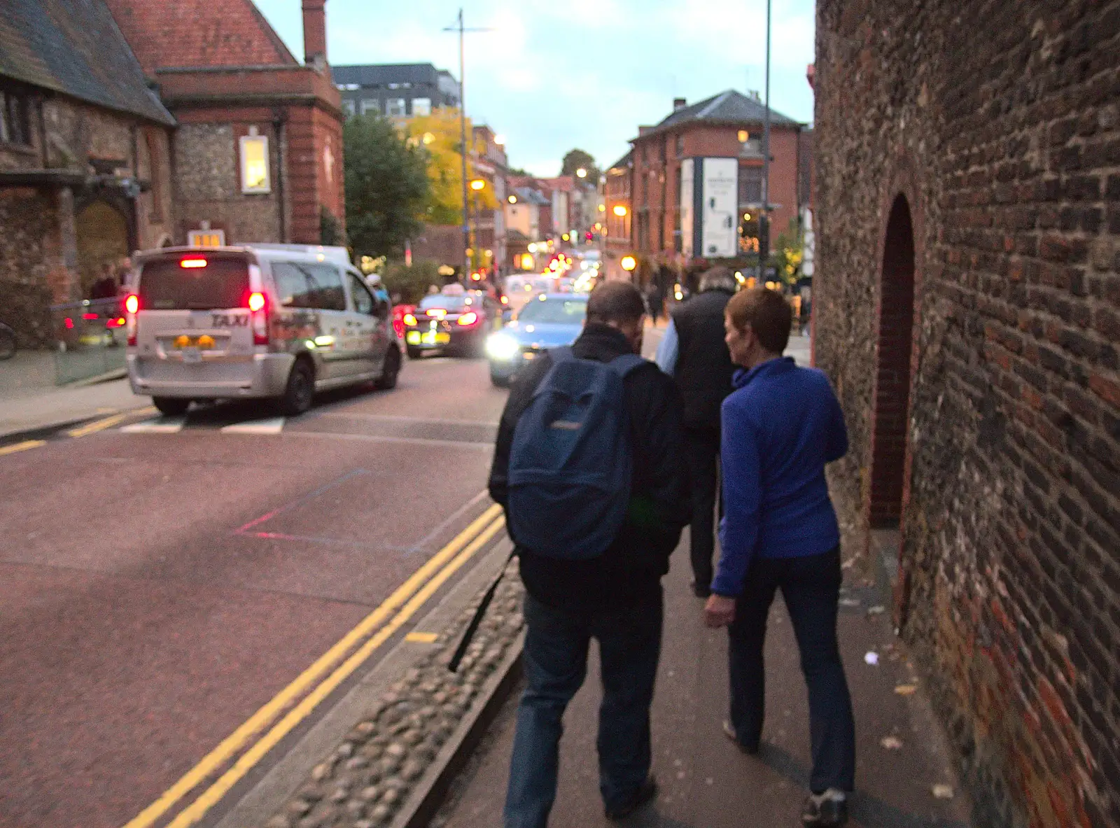 On St. Andrew's Street, from The Norwich Beer Festival, St. Andrew's Hall, Norwich, Norfolk - 26th October 2016