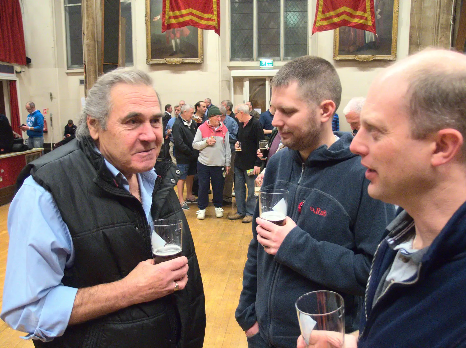 Alan, Phil and Paul, from The Norwich Beer Festival, St. Andrew's Hall, Norwich, Norfolk - 26th October 2016