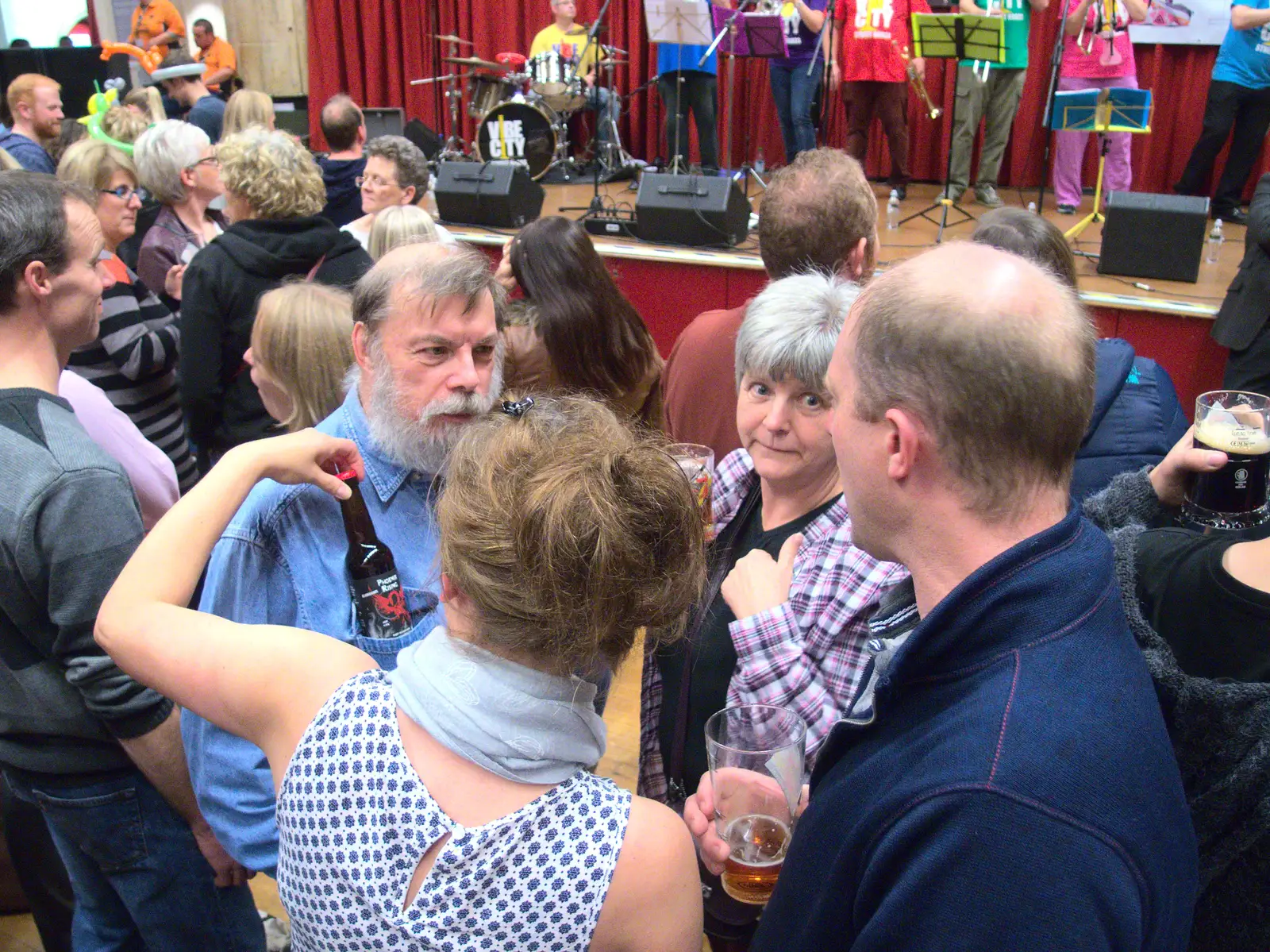 Gloria looks surprised, from The Norwich Beer Festival, St. Andrew's Hall, Norwich, Norfolk - 26th October 2016