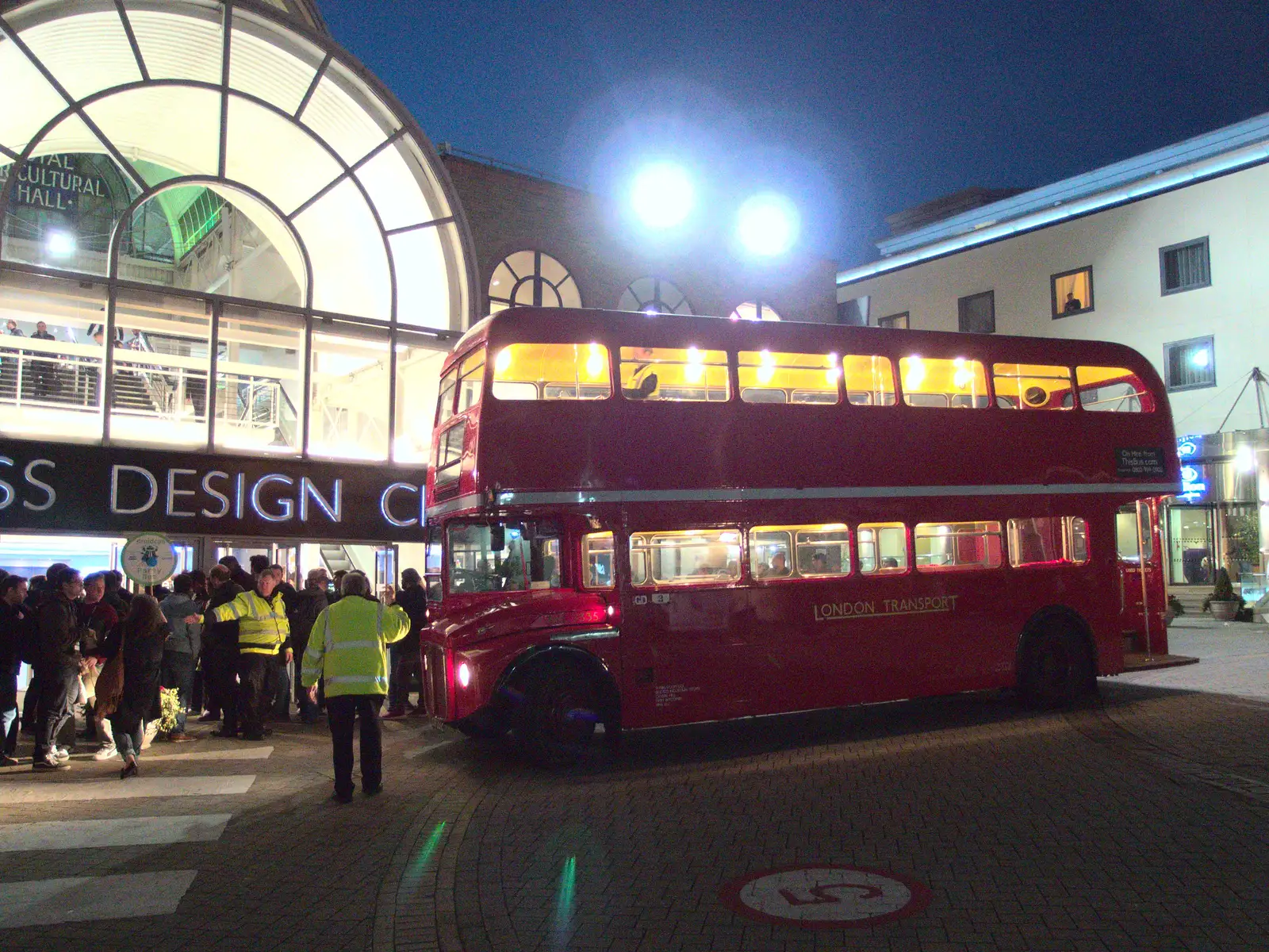 A party bus appears to take people away, from Droidcon 2016, Islington, London - 27th October 2016