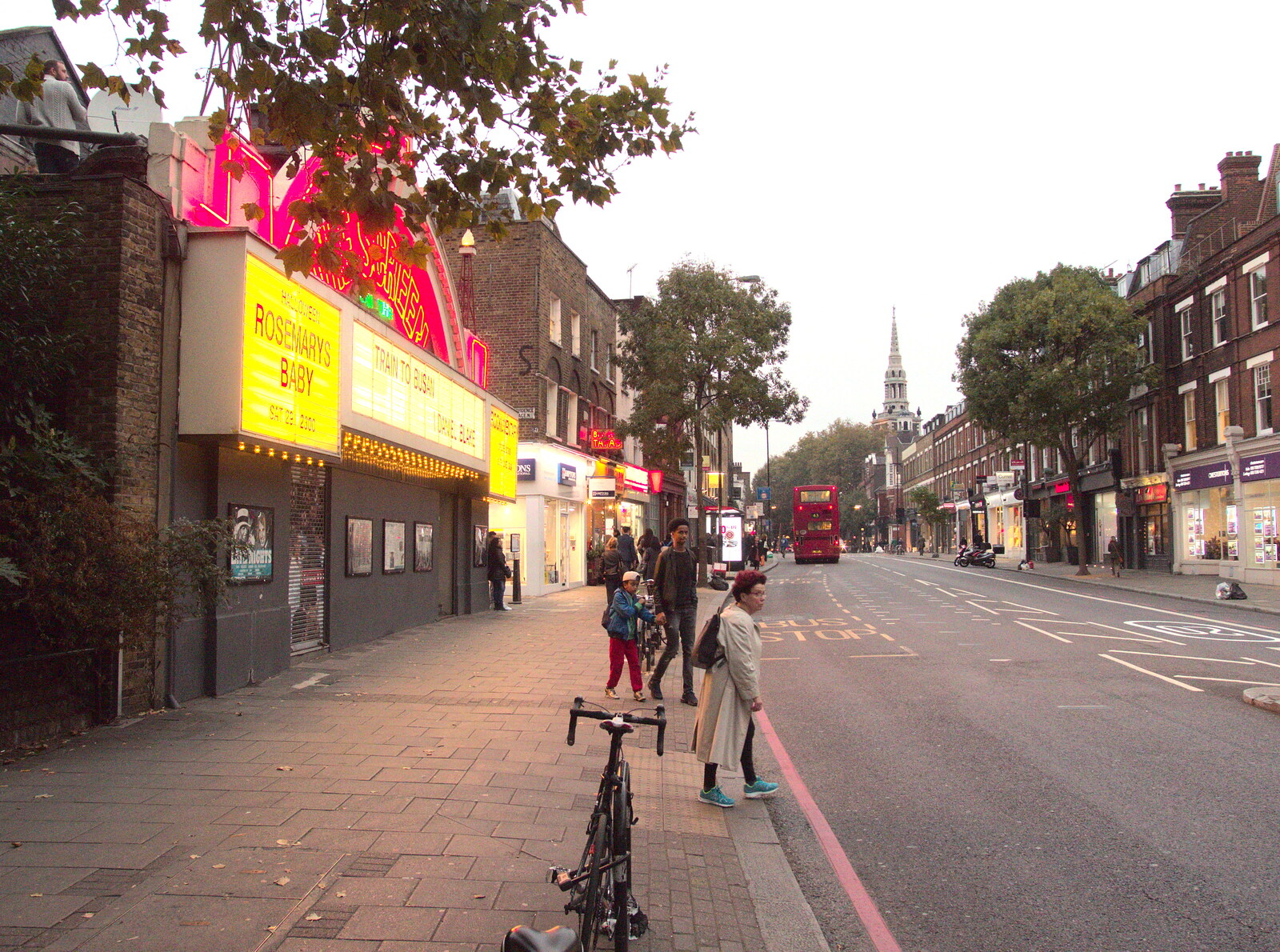Upper Street in the evening from Droidcon 2016, Islington, London - 27th October 2016
