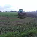 The tractor ploughs in a load of coriander, Tractor Rides and Pub Cellars, Brome, Suffolk - 29th October 2016