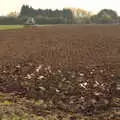 The tractor ploughs up the field, Tractor Rides and Pub Cellars, Brome, Suffolk - 29th October 2016