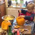 Harry concentrates, Apples and Electromagnets, Norfolk and Suffolk - 6th November 2016