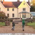 Harry and Fred outside the Oaksmere, Apples and Electromagnets, Norfolk and Suffolk - 6th November 2016