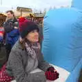 Isobel watches Fred on the slide, Fondue with the Swiss Massive, Gwydir Street, Cambridge - 19th November 2016