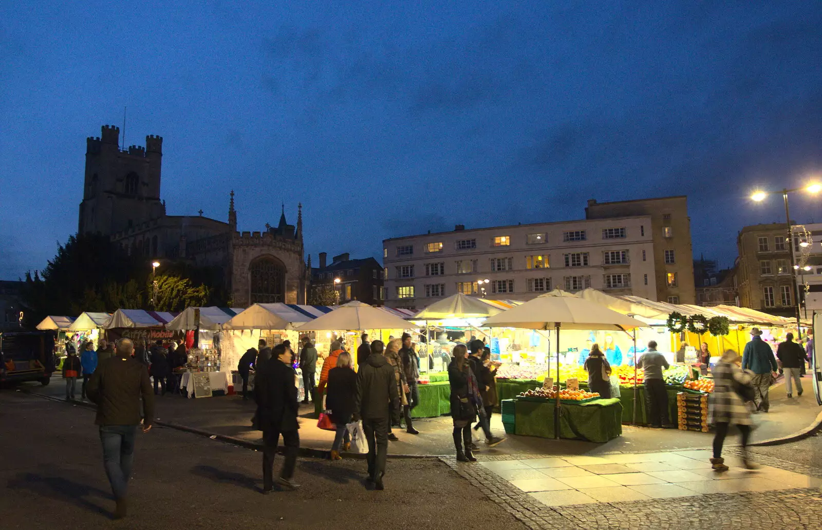 Cambridge Market, from Fondue with the Swiss Massive, Gwydir Street, Cambridge - 19th November 2016