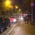 Isobel and Harry walk down Gonville Place, Fondue with the Swiss Massive, Gwydir Street, Cambridge - 19th November 2016