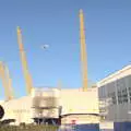 An Alitalia plane flies behind the O2, SwiftKey Does Laser Tag, Charlton and Greenwich, London - 29th November 2016