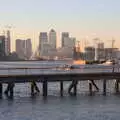 Looking over to Docklands from the Thames Barrier, SwiftKey Does Laser Tag, Charlton and Greenwich, London - 29th November 2016