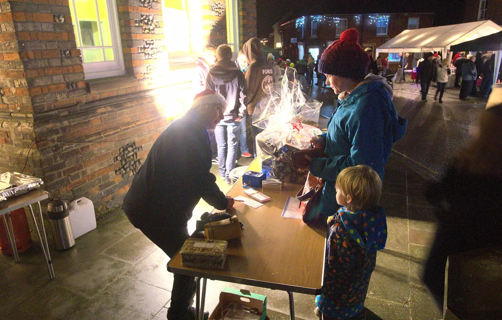 The Scouts are also doing a raffle, from The Eye Christmas Lights, Eye, Suffolk - 2nd December 2016