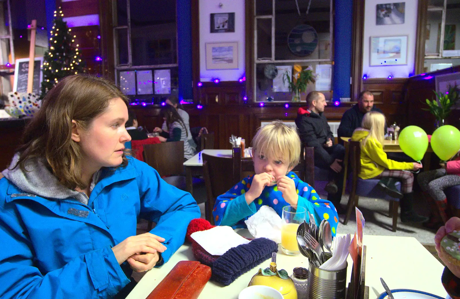 Harry eats his biscuit, from The Eye Christmas Lights, Eye, Suffolk - 2nd December 2016