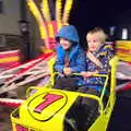 Fred and Harry spin around, The Eye Christmas Lights, Eye, Suffolk - 2nd December 2016