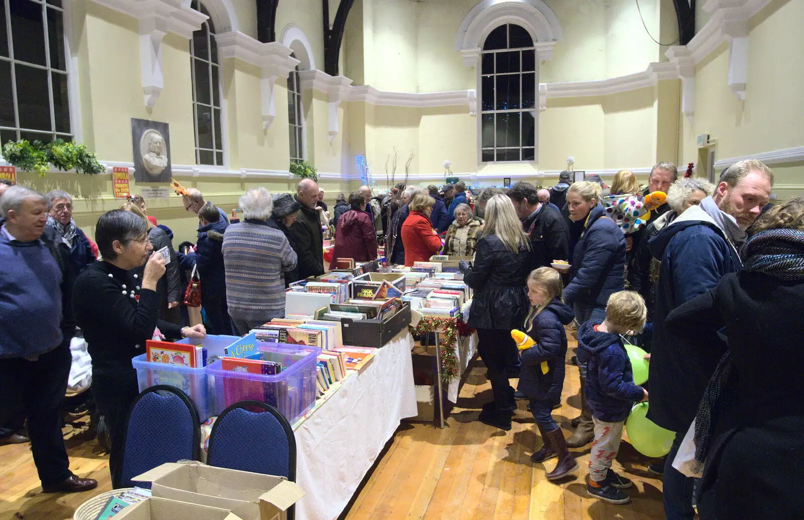 There's a good crowd in the Town Hall, from The Eye Christmas Lights, Eye, Suffolk - 2nd December 2016