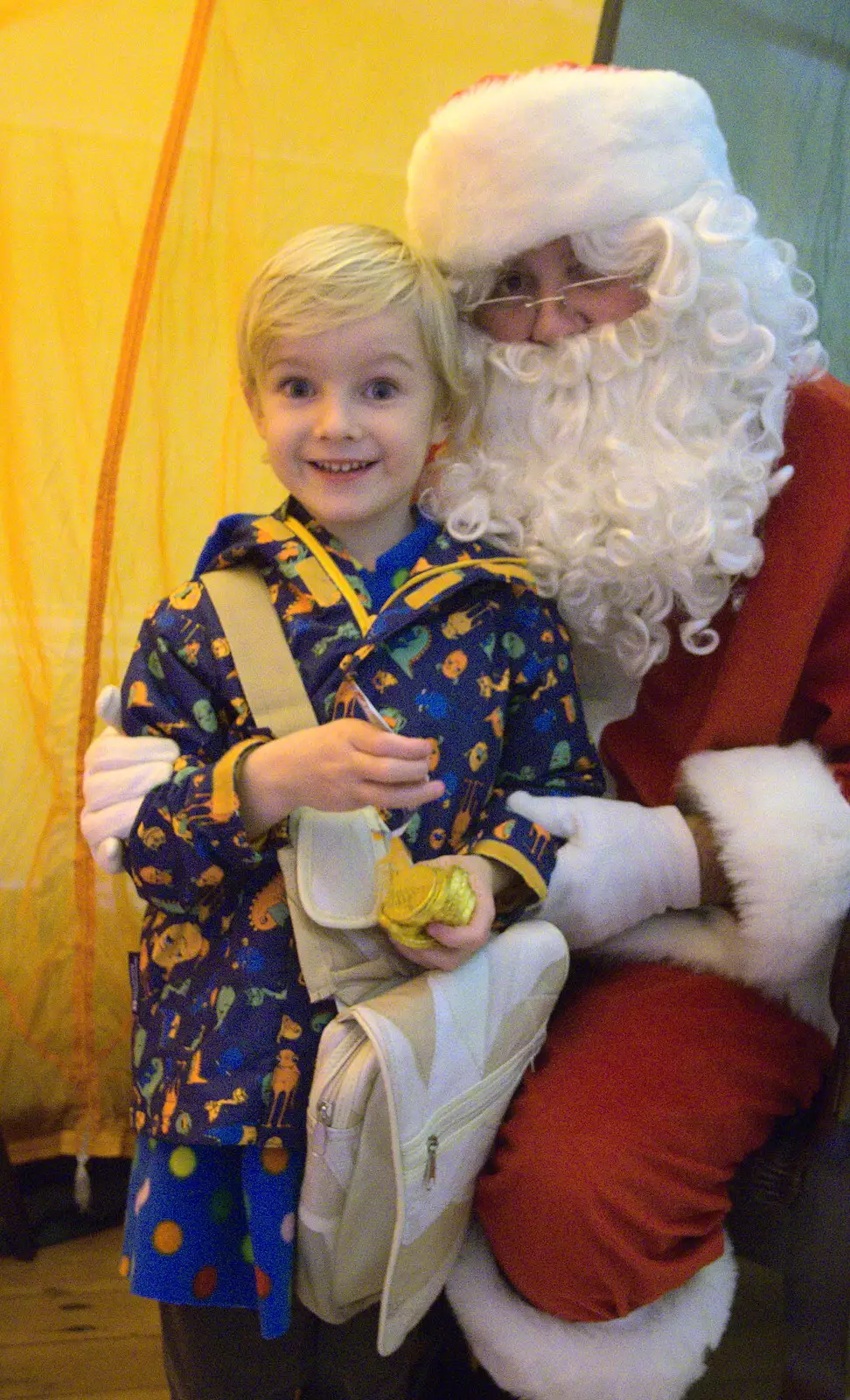 Harry and Santa, from The Eye Christmas Lights, Eye, Suffolk - 2nd December 2016