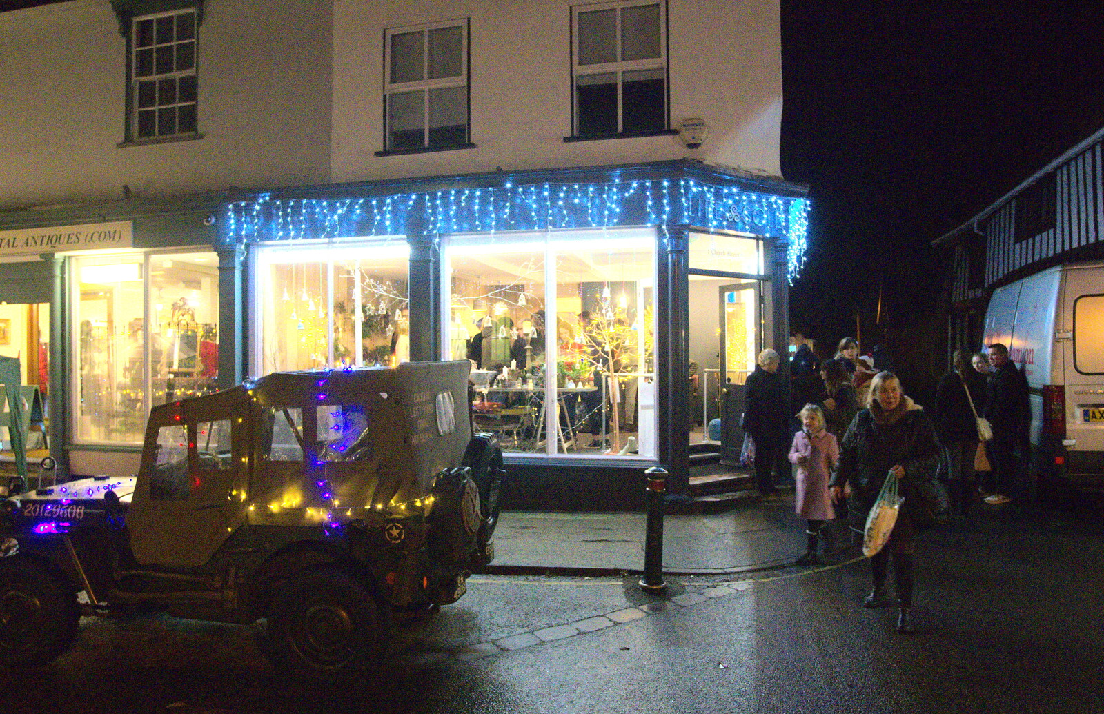 The shop on the corner of Church Street from The Eye Christmas Lights, Eye, Suffolk - 2nd December 2016