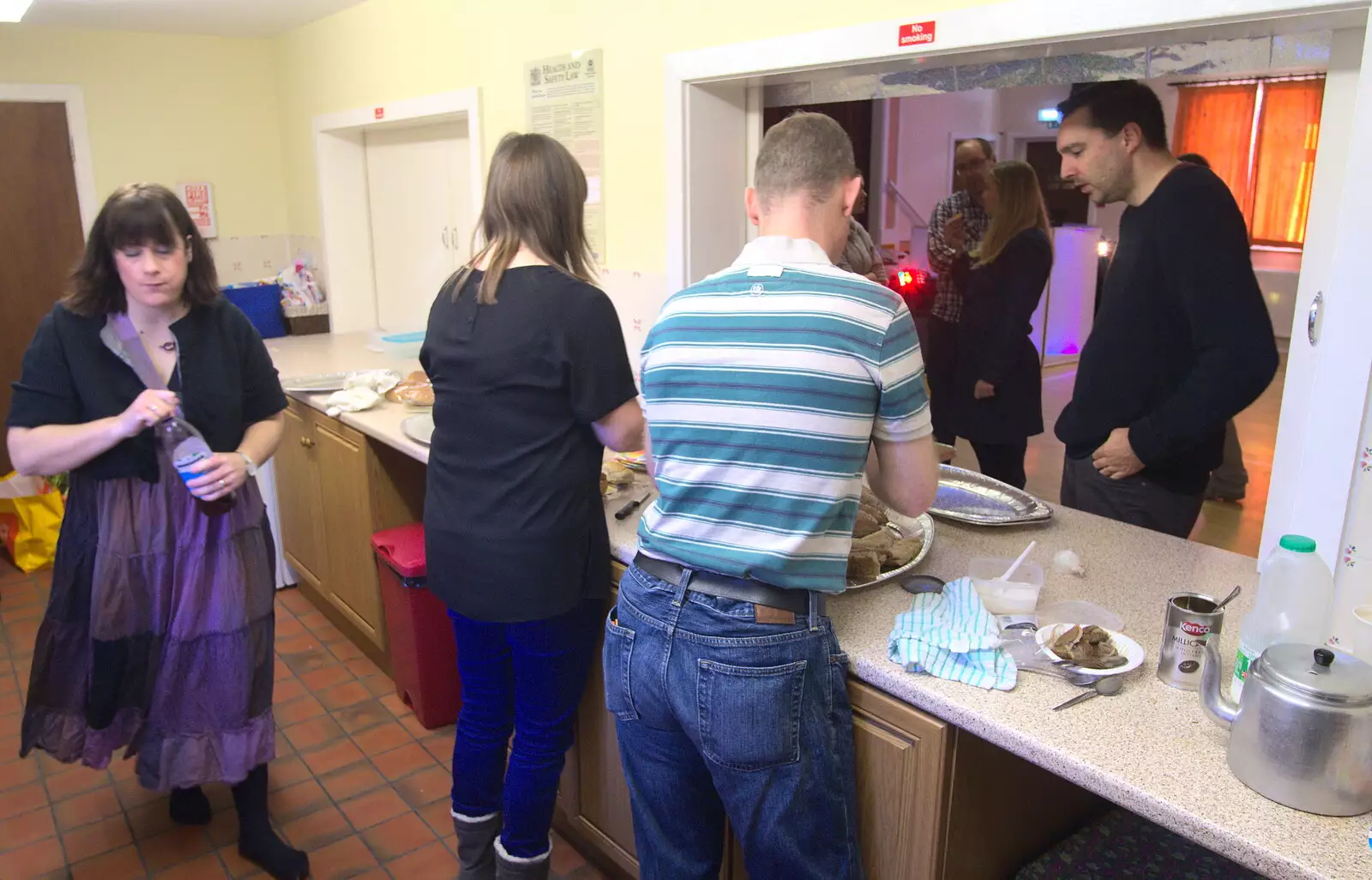 Jackie and Mikey P are in the kitchen, from Jack's Birthday and New Windows, Brome and Brockdish, Norfolk - 4th December 2016