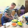 Mikey has the risky job of hauling the cake in, Jack's Birthday and New Windows, Brome and Brockdish, Norfolk - 4th December 2016