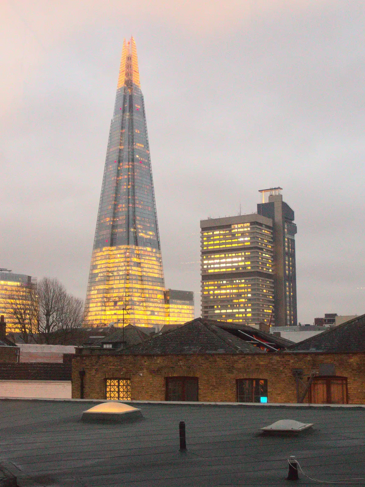 View of the Shard from the office, from Innovation Week and a Walk Around the South Bank, Southwark - 8th December 2016